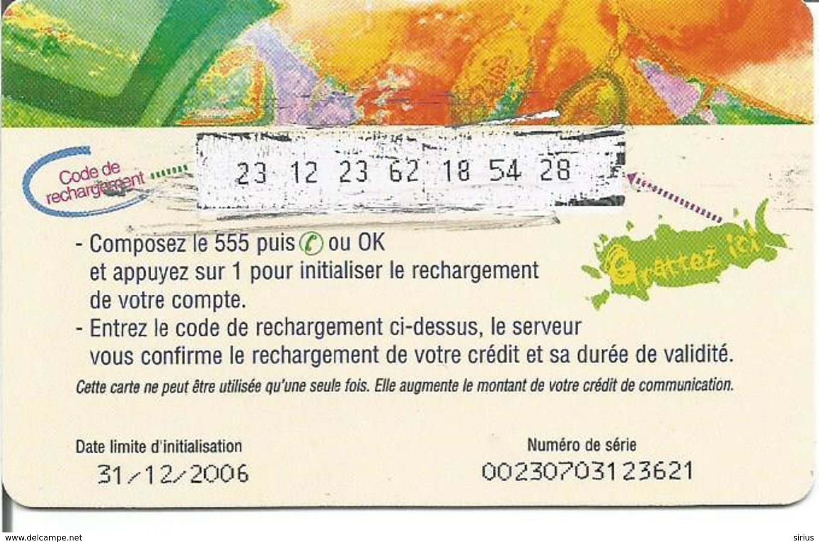 Télécarte Nouvelle Calédonie - Prépayée LIBERTE 5000 - 31/12/2006 Utilisée - Nouvelle-Calédonie