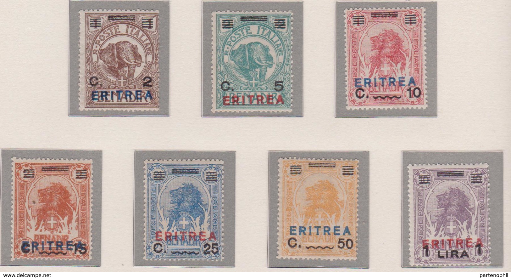 Eritrea 1922 F.lli Di Somalia Soprastampati "ERITREA" 80/86 MH - Eritrea