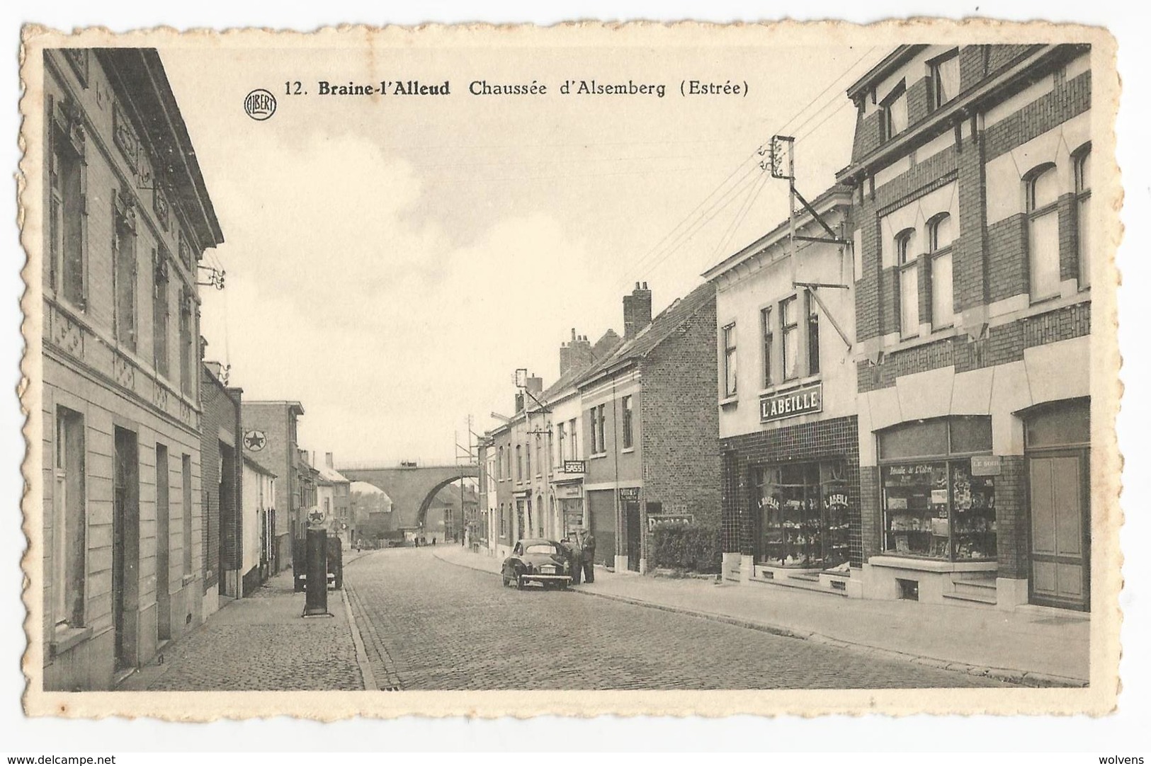 Braine L'Alleud Chaussée D'Alsemberg Estrée Station Service Caltex Carte Postale Ancienne - Braine-l'Alleud