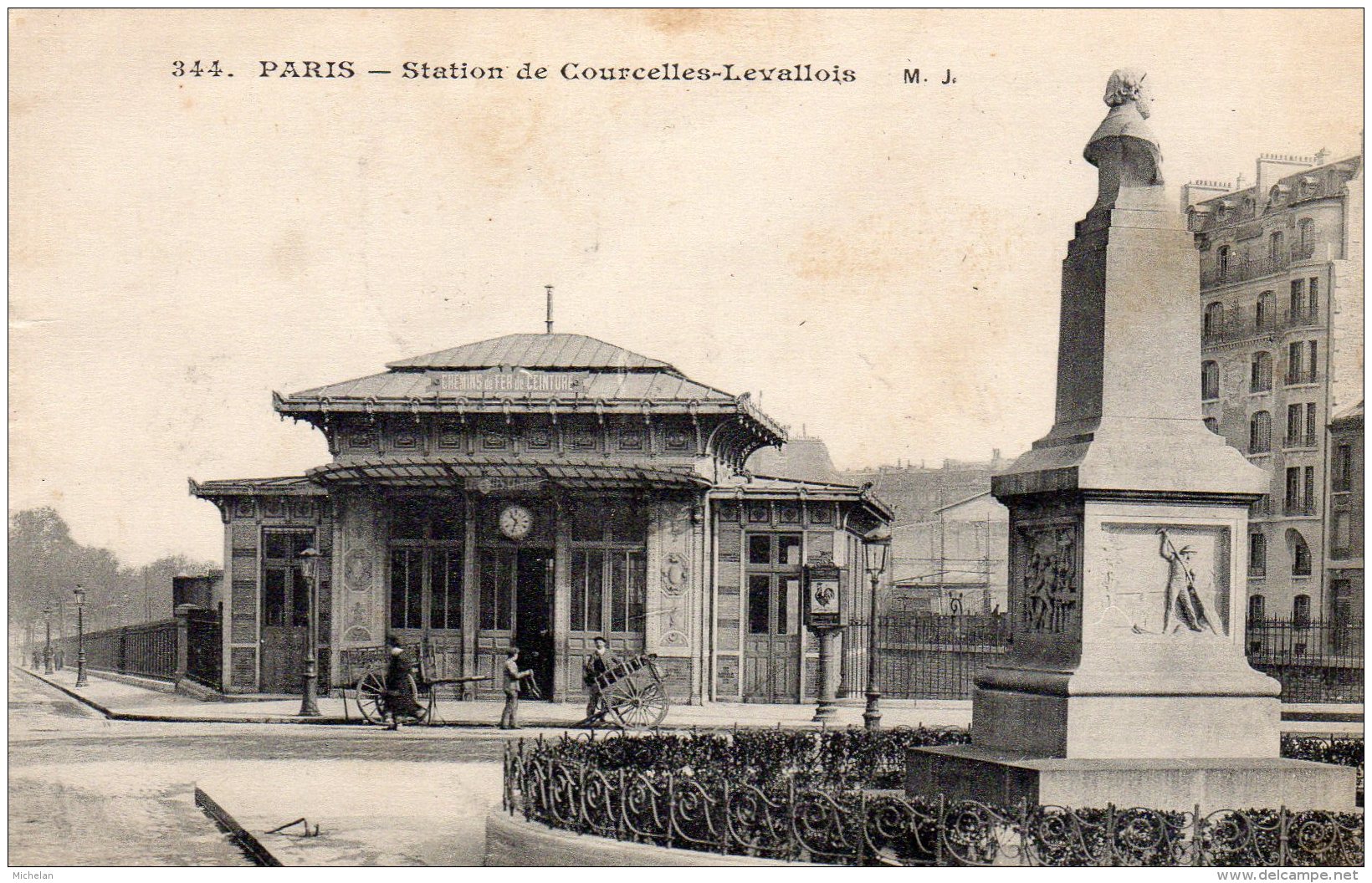 CPA   75   STATION DE COURCELLES-LEVALLOIS. - Stations, Underground