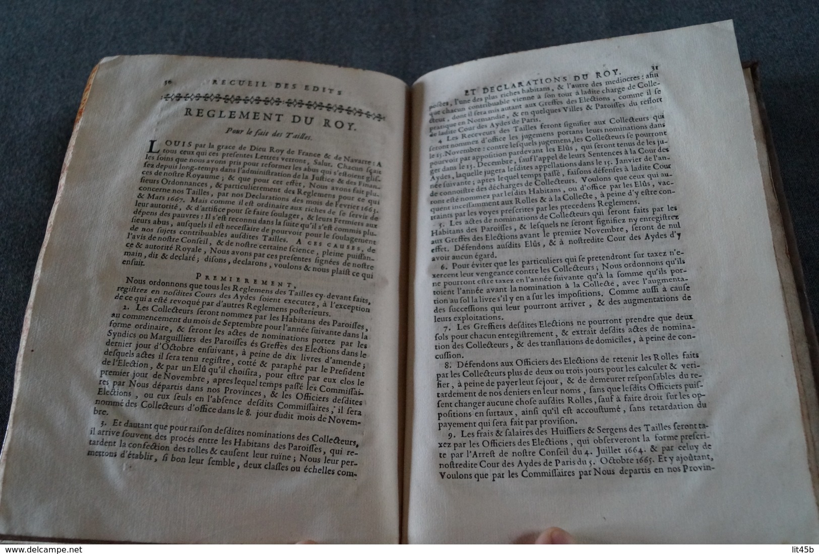 RARE ouvrage de 1673,Ordonnances de Louis XIV avec recueils des Edits du Roy ouvrage complet