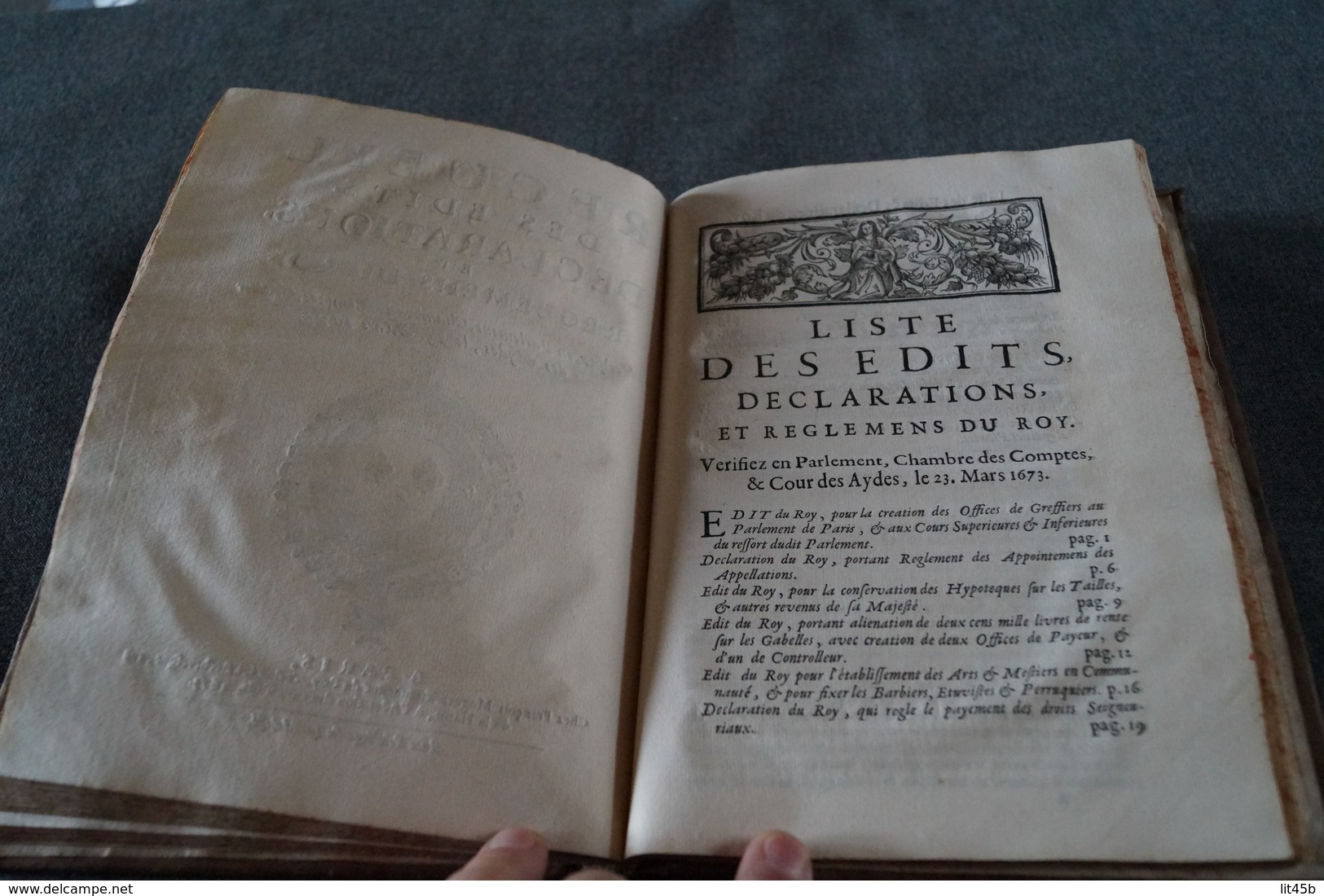 RARE ouvrage de 1673,Ordonnances de Louis XIV avec recueils des Edits du Roy ouvrage complet