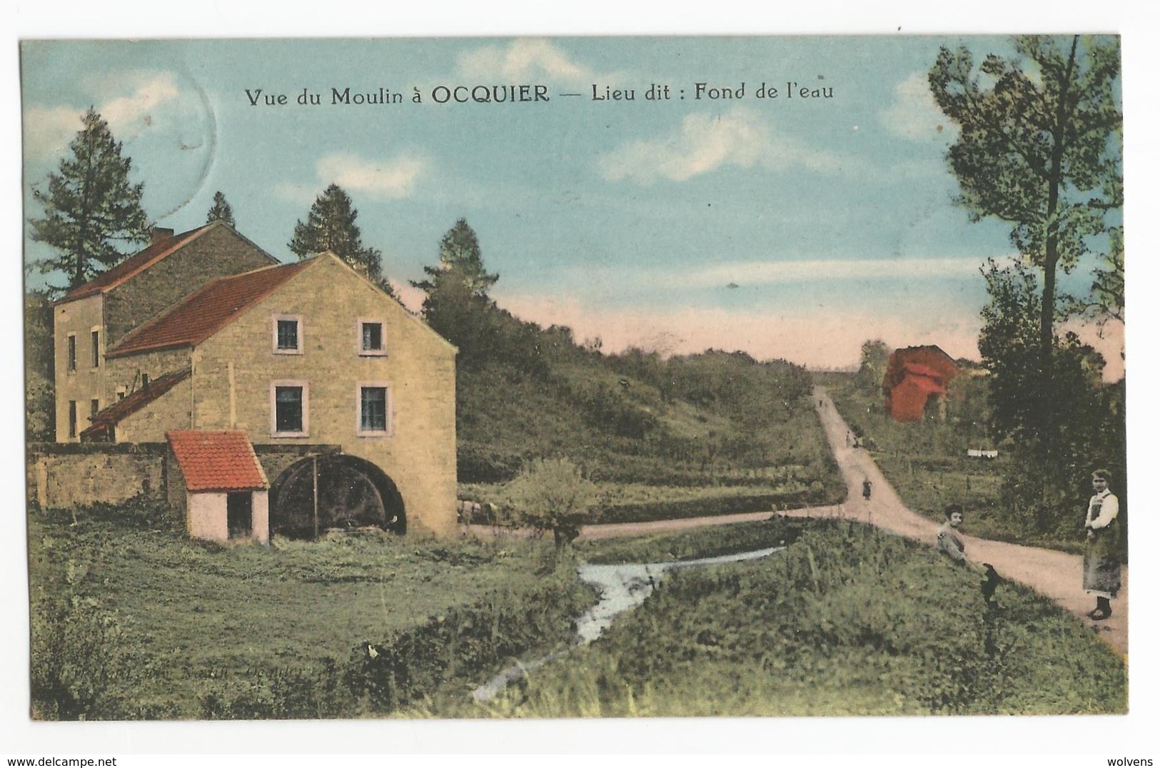 Ocquier Vue Du Moulin à Eau Lieu Dit Fond De L'eau Carte Postale Ancienne 1927 Watermolen PK - Clavier