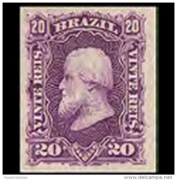 BRAZIL 1878 - Scott# 69 Emperor Pedro 20r MNH No Gum - Ongebruikt