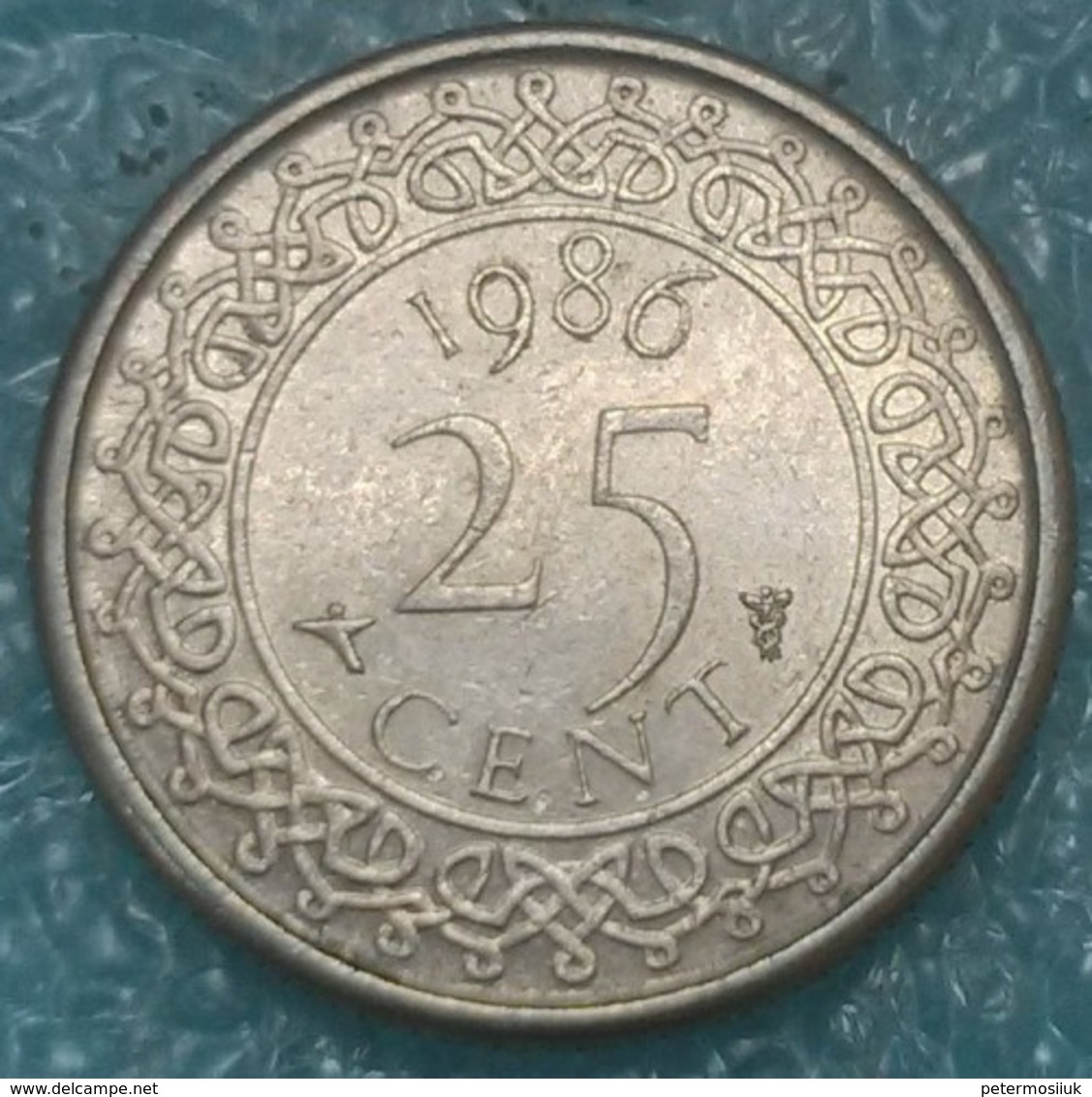 Suriname 25 Cents, 1986 -4175 - Suriname 1975 - ...