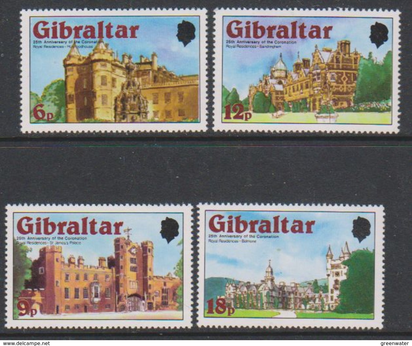 Gibraltar 1978 Coronation / Castles 4v ** Mnh (39543E) - Gibraltar