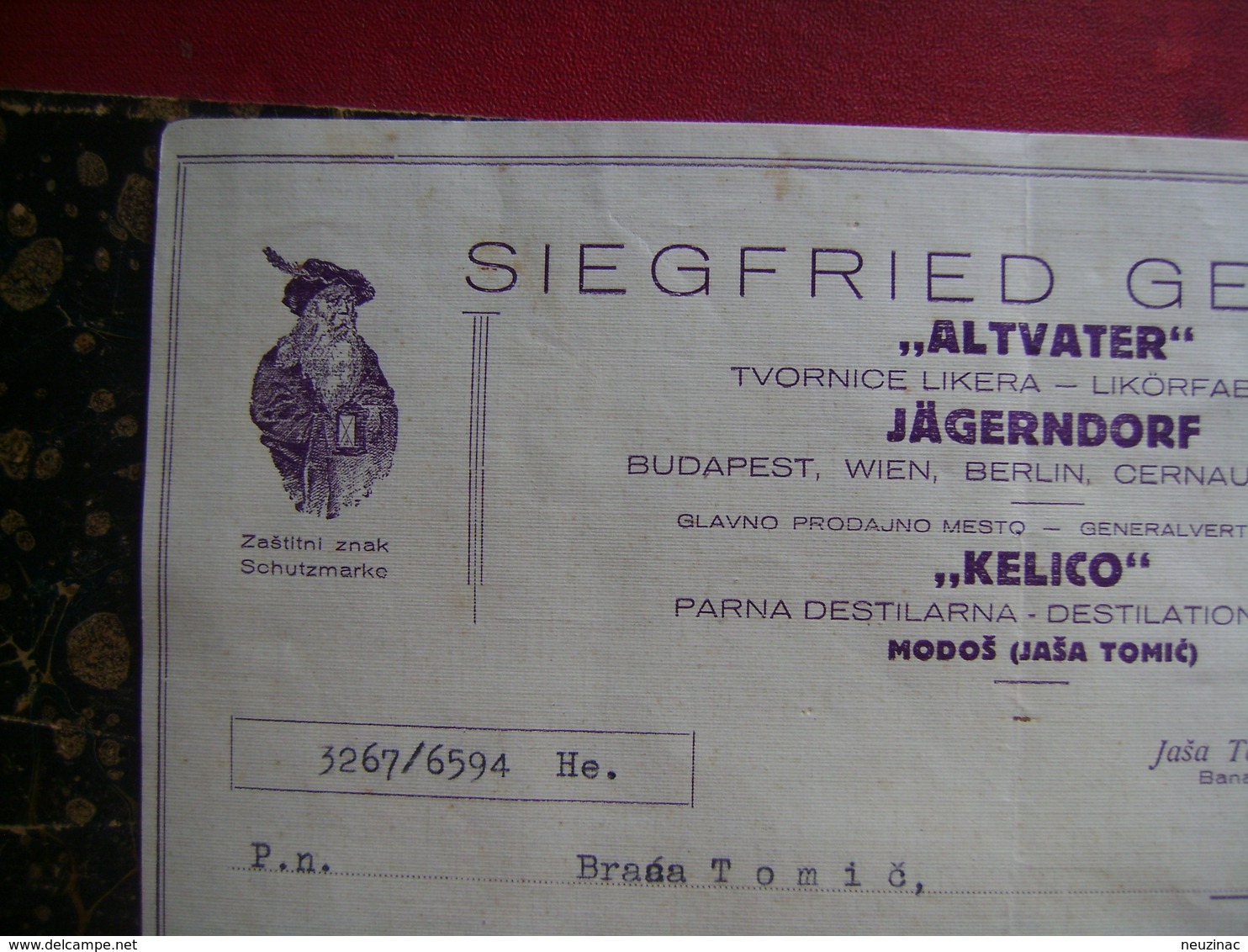 Kingdom Jugoslavia-Serbia-Banat-Jasa Tomic-Modos-Germany-Kelico-Siegfried Gessler-Judayca-220x300mm-1928  (K-2) - Other & Unclassified