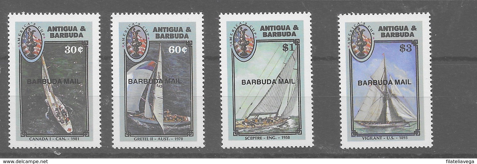 Serie De Antigua Y Barbuda Nº Yvert 871/74 ** BARCO (SHIPS) - Antigua And Barbuda (1981-...)