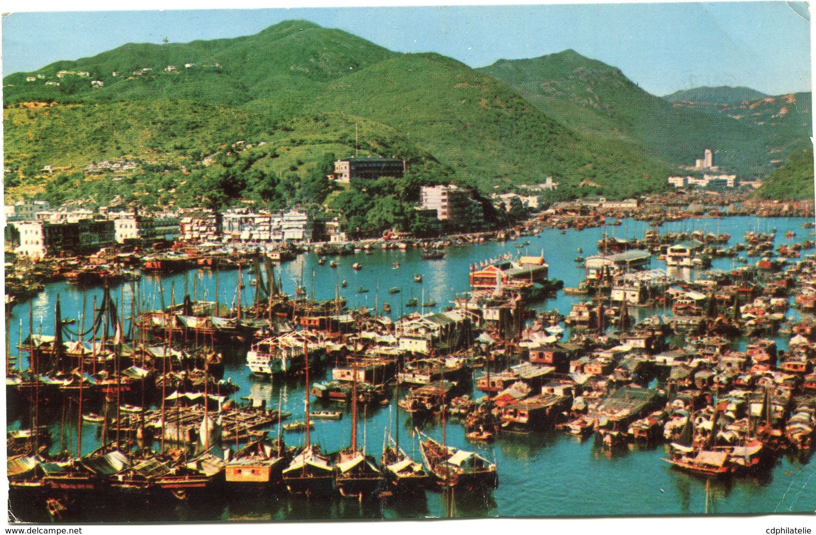 HONG KONG CARTE POSTALE DEPART KAI TAK 11 OC (61) POUR LA FRANCE - Cartas & Documentos