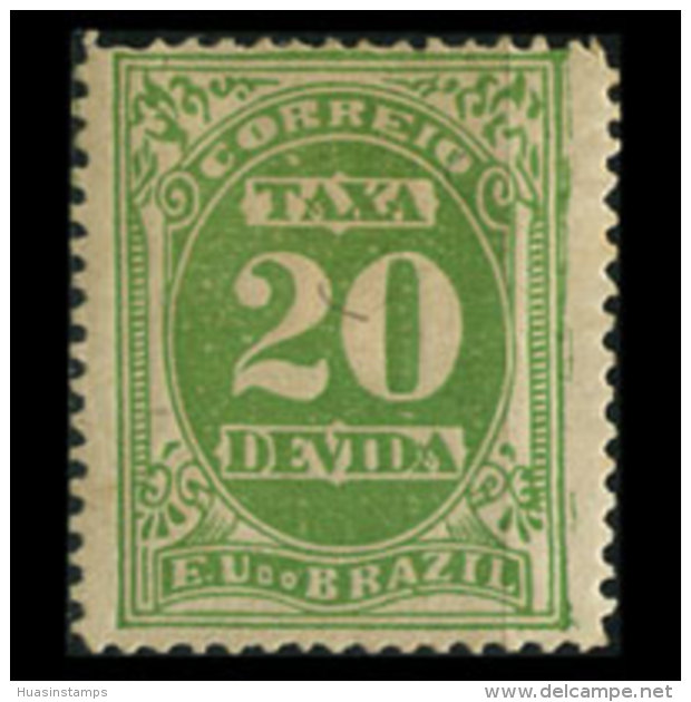 BRAZIL 1895 - Scott# J19 Numeral 20r LH - Unused Stamps