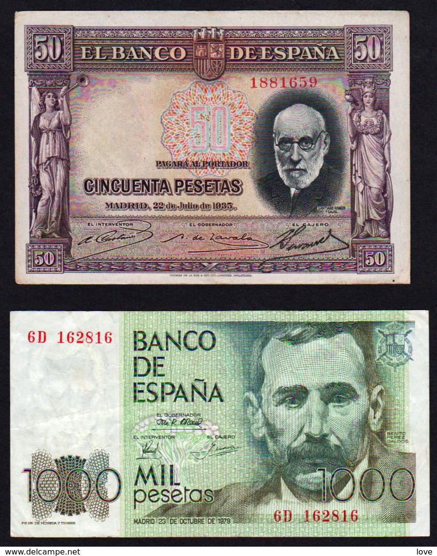 ESPAGNE: Bon Lot De 4 Billets. Date 1928/ 1979 - Autres & Non Classés