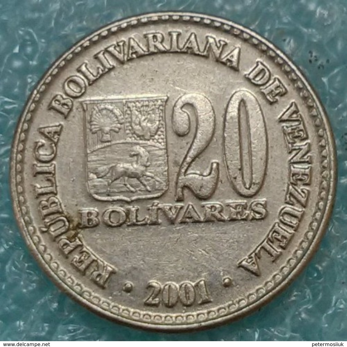 Venezuela 20 Bolívares, 2001 Nickel Plated Steel /magnetic/ - Venezuela