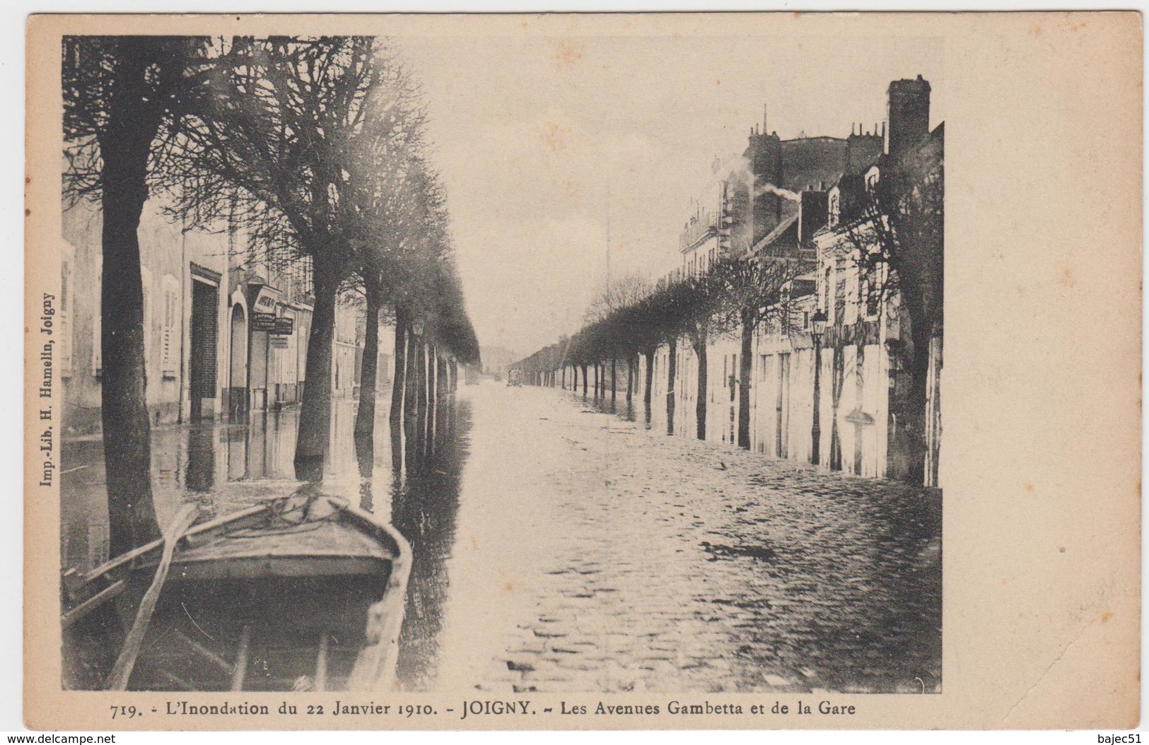 1 Cpa Joigny "Inondation Du 22 Janvier 1910" - Joigny