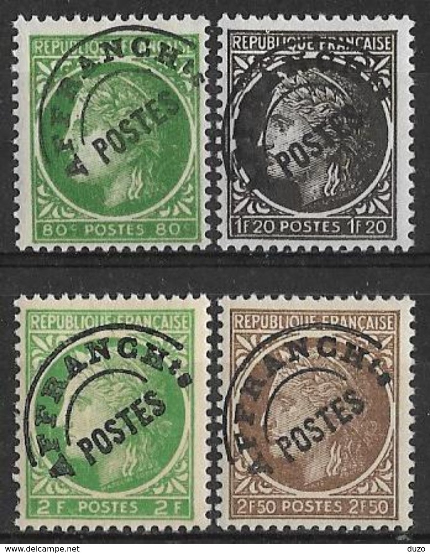 France - Préoblitérés 1922/47 :Type Cérès De Mazelin Y&T N° 88/91/92/93 ** Neufs Luxe (1er Choix) Fraîcheur Postale - 1893-1947