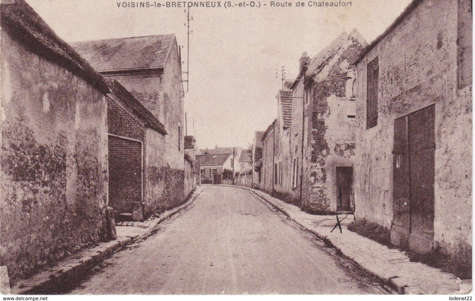 CPA  78  VOISINS LE BRETONNEUX  Route De Chateaufort - Autres & Non Classés