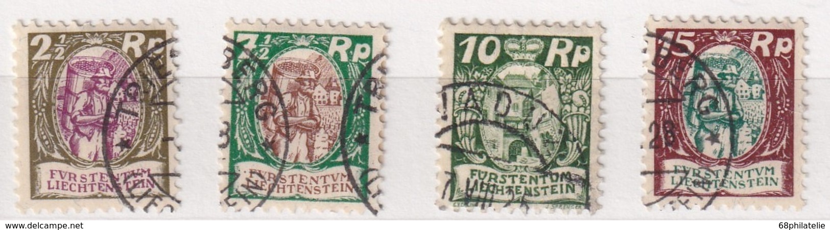 LIECHTENSTEIN   LOT DE 4 VALEURS - Oblitérés