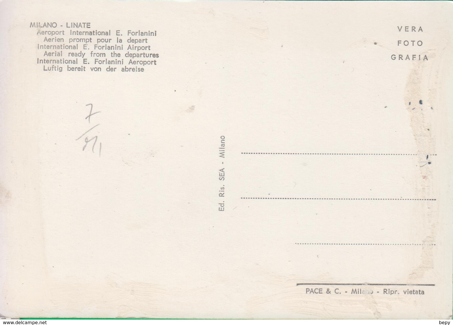 AEREO. AEROPORTO.  AEREI. Aviazione.  Aeroporto Milano Linate. Forlanini. - 1946-....: Era Moderna