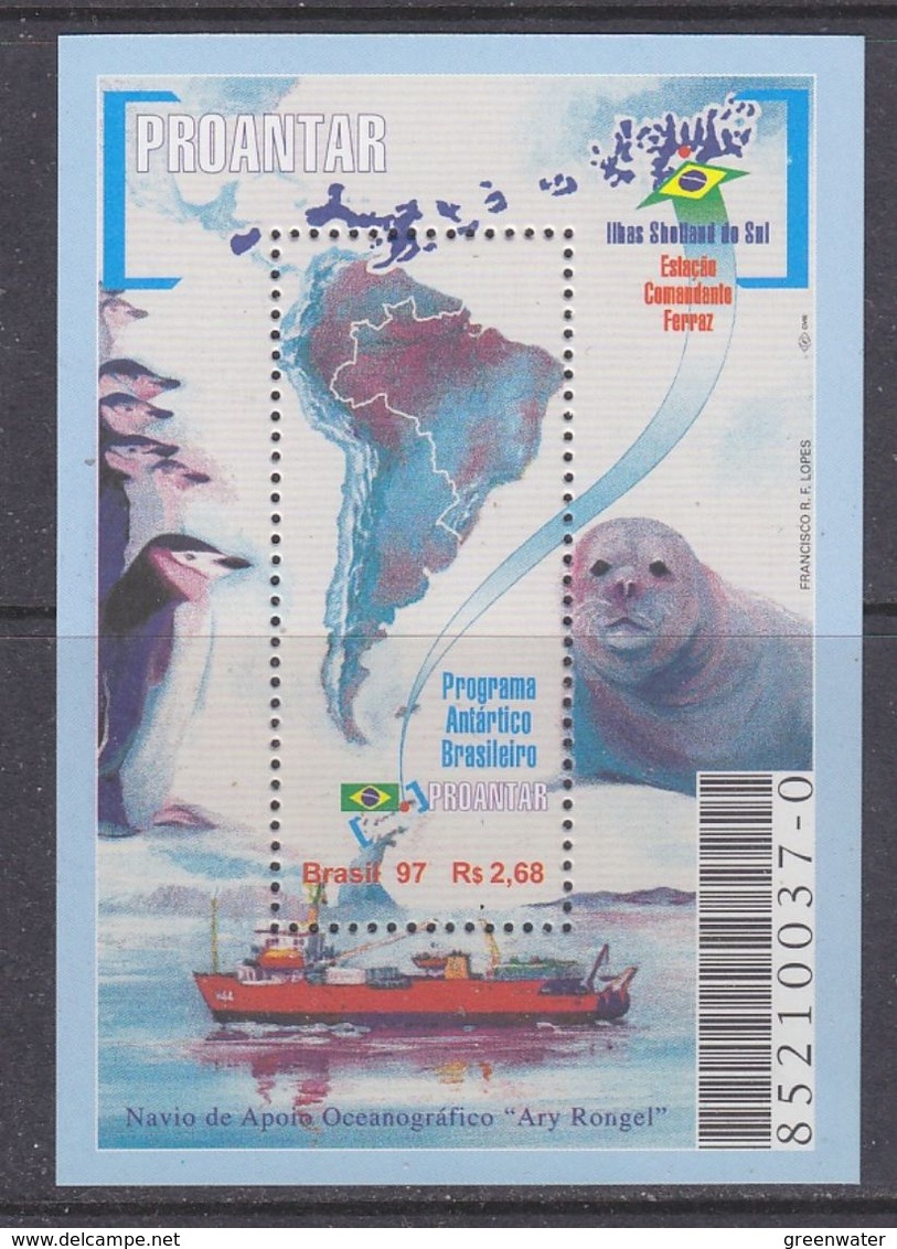 Brazil 1997 Antarctica / Proantar M/s ** Mnh (39548) - Blokken & Velletjes
