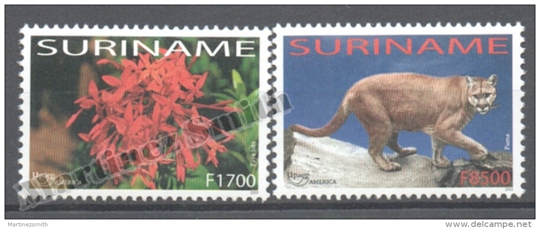 Surinam - Suriname 2003 Yvert 1677-78, America UPAEP, Fauna &amp; Flora - MNH - Surinam