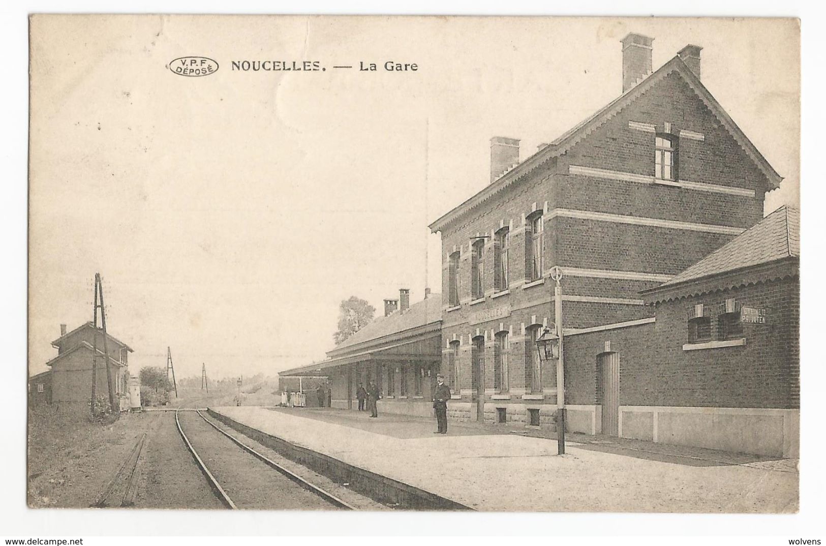 Noucelles La Gare Carte Postale Ancienne Sation Braine Le Château - Kasteelbrakel