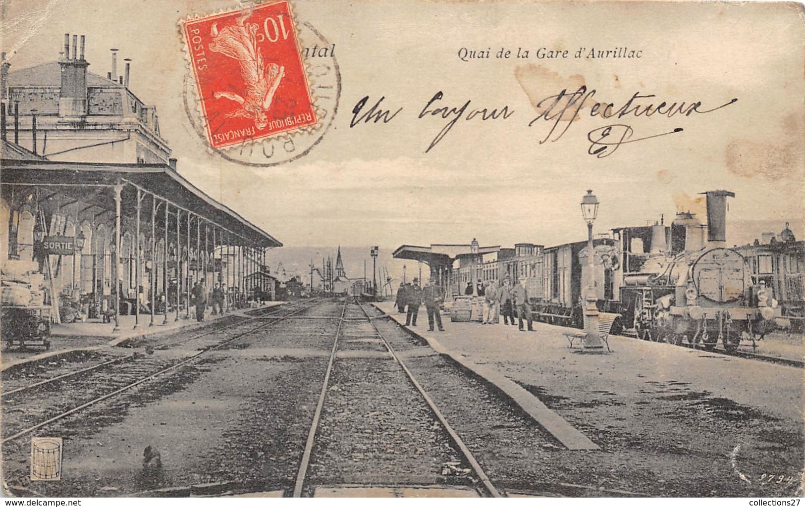 15-AURILLAC- QAUI DE LA GARE - Aurillac