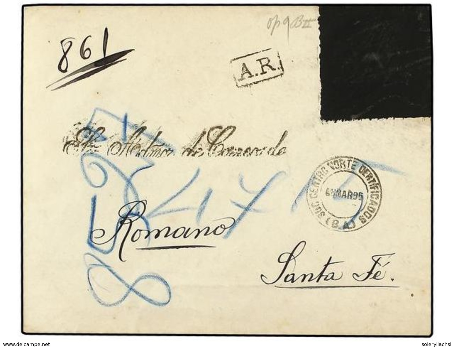 55 ARGENTINA. 1895. Entero Postal Anulado Circulado De BUENOS AIRES A SANTA FE. - Otros & Sin Clasificación