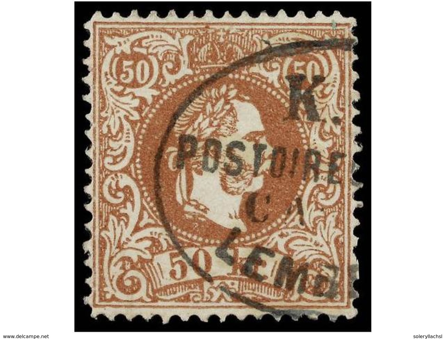 72 ° AUSTRIA. Mi.41I. 1867. <B>50 Kr.</B> Brown, Fine Used. Michel.150?. - Sonstige & Ohne Zuordnung