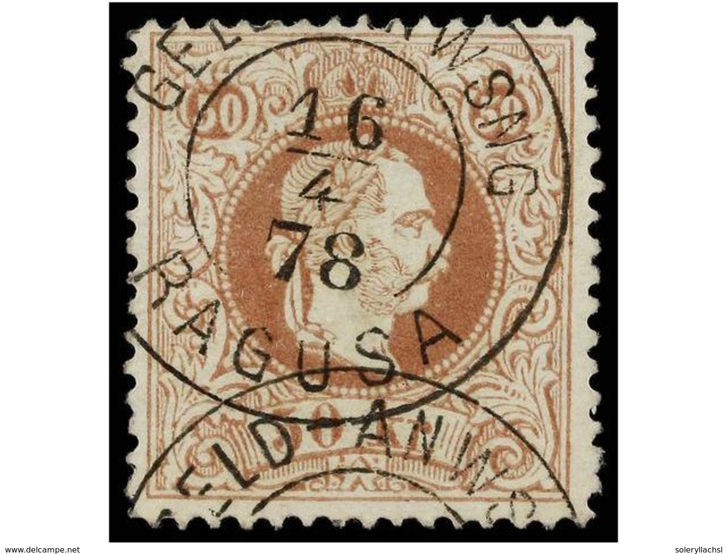 73 ° AUSTRIA. Mi.41I. 1867. <B>50 Kr.</B> Brown. <B>RAGUSA</B> Cancel, Fine. Michel.150?. - Other & Unclassified