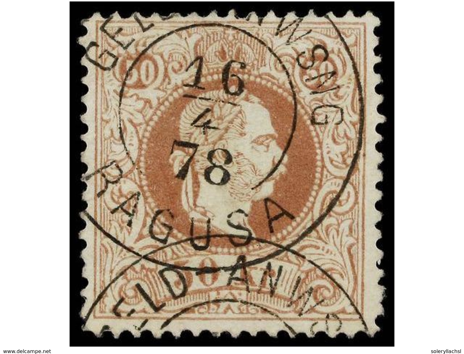 73 ° AUSTRIA. Mi.41I. 1867. <B>50 Kr.</B> Brown. <B>RAGUSA</B> Cancel, Fine. Michel.150?. - Sonstige & Ohne Zuordnung