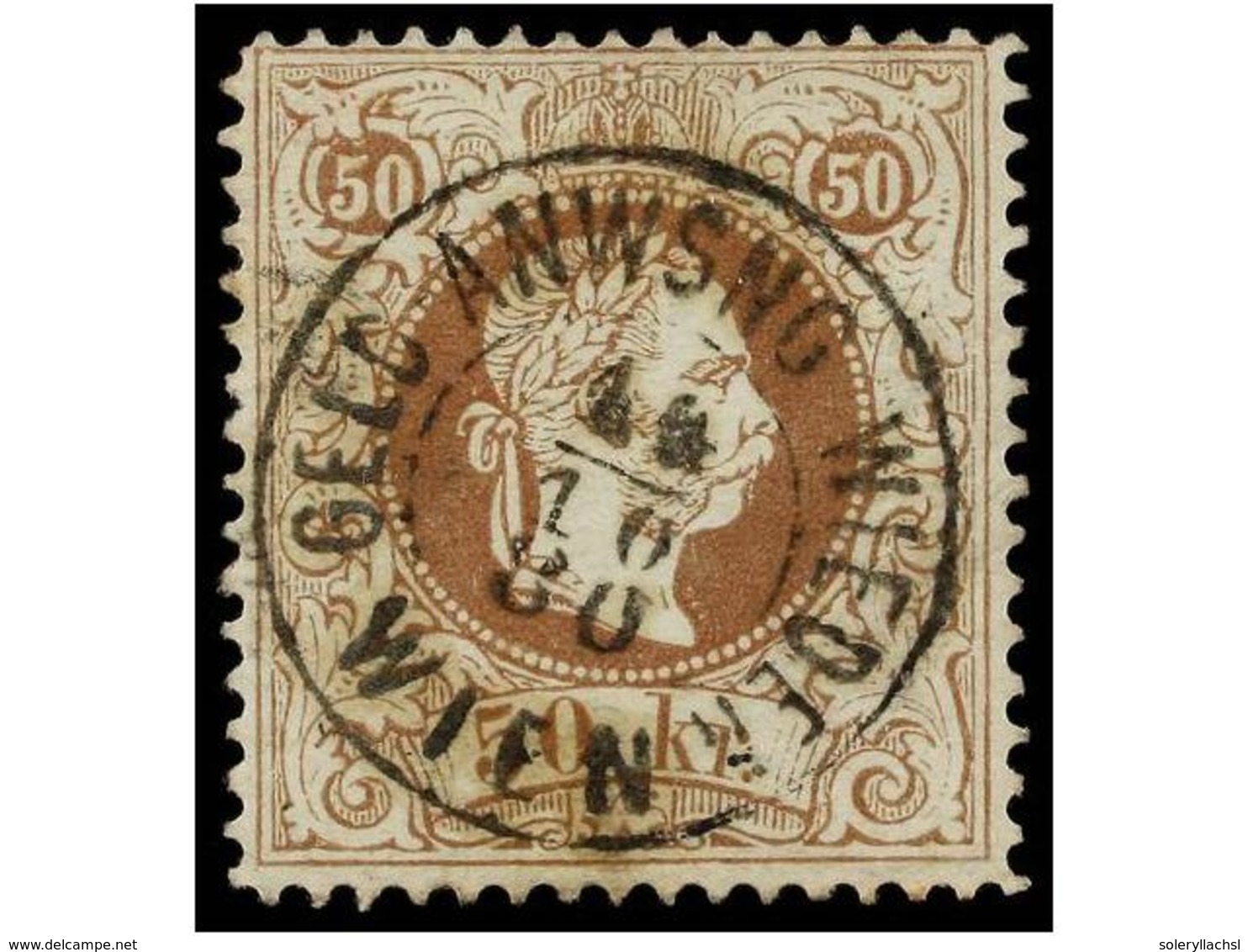 76 ° AUSTRIA. Mi.41IIE. 1867. <B>50 Kr.</B> Brown, Dent. 13. VERY FINE. Michel.320?. - Sonstige & Ohne Zuordnung