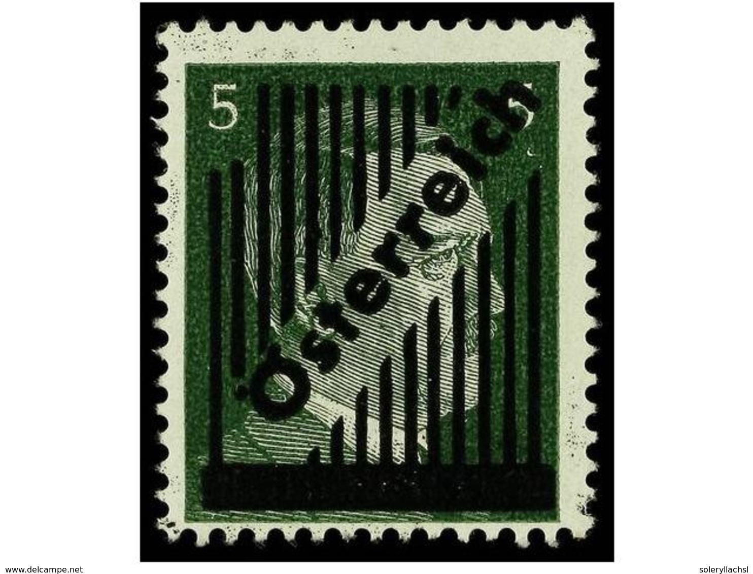 82 ** AUSTRIA. Mi.668Ib. 1945. <B>5 Pf.</B> Black Ovpr. (13 Lines), Never Hinged. LUXE. Michel.350?. - Other & Unclassified