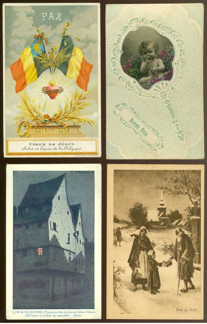 Beau Lot De 60 Cartes Postales De Fantaisie   Mooi Lot 60 Postkaarten Van Fantasie -  60 Scans - 5 - 99 Postcards