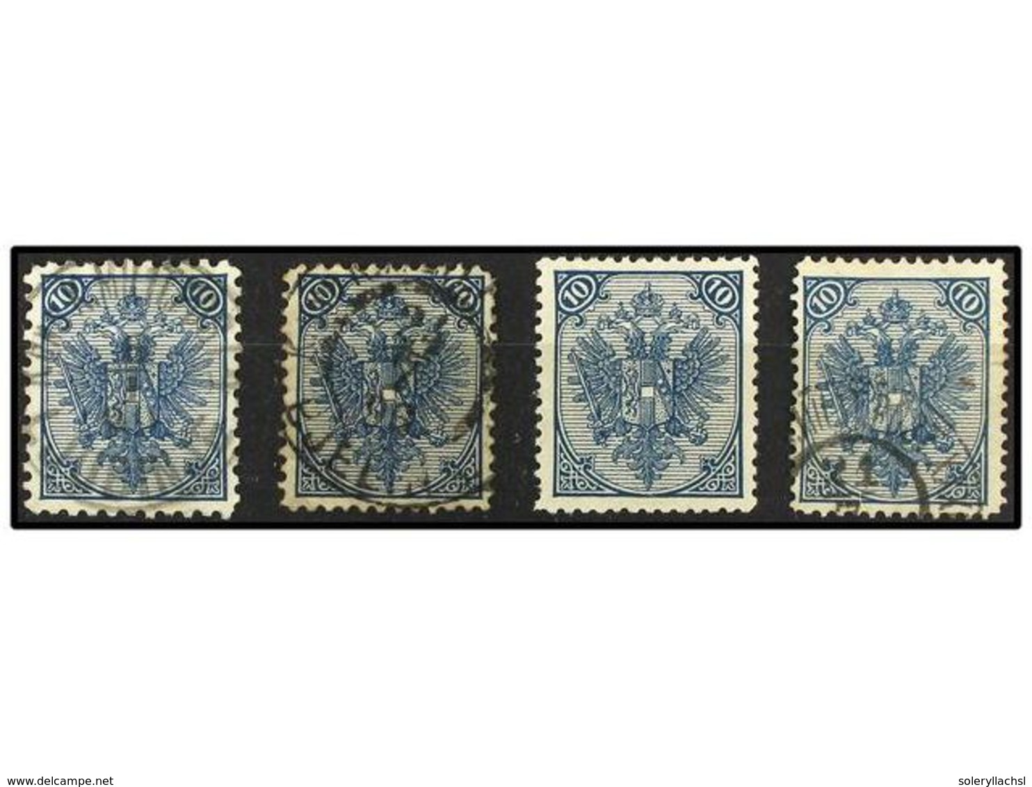 364 */° BOSNIA-HERZEGOVINA. Fe.6 II. 1880. <B>10 Kr.</B> Blue <B>CROSS VARIETY</B>. Perf. 10 1/2 And 11 1/2, Used And Pe - Other & Unclassified