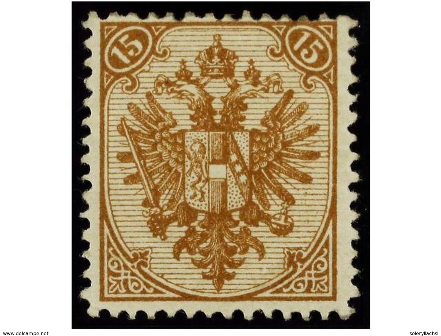 365 ° BOSNIA-HERZEGOVINA. Fe.7IA. 1879. <B>15 Kr.</B> Brown, Tipe I. Fresh. Cat. 330?. - Sonstige & Ohne Zuordnung