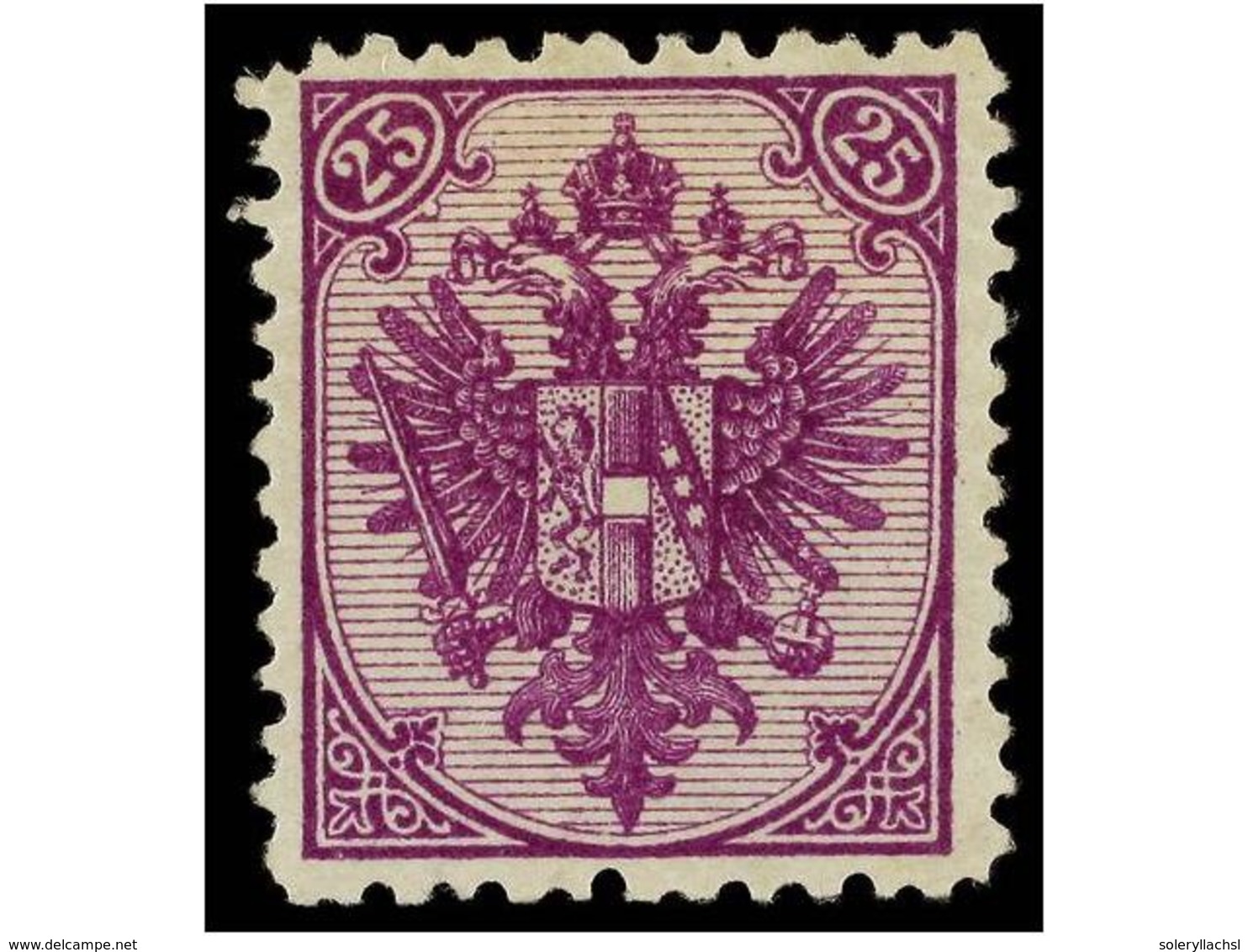 368 * BOSNIA-HERZEGOVINA. Fe.9If. 1879. <B>25 Kr.</B> Deep Violet (hochviolett), Perf. 12. Oustanding Colour Fresh And F - Other & Unclassified