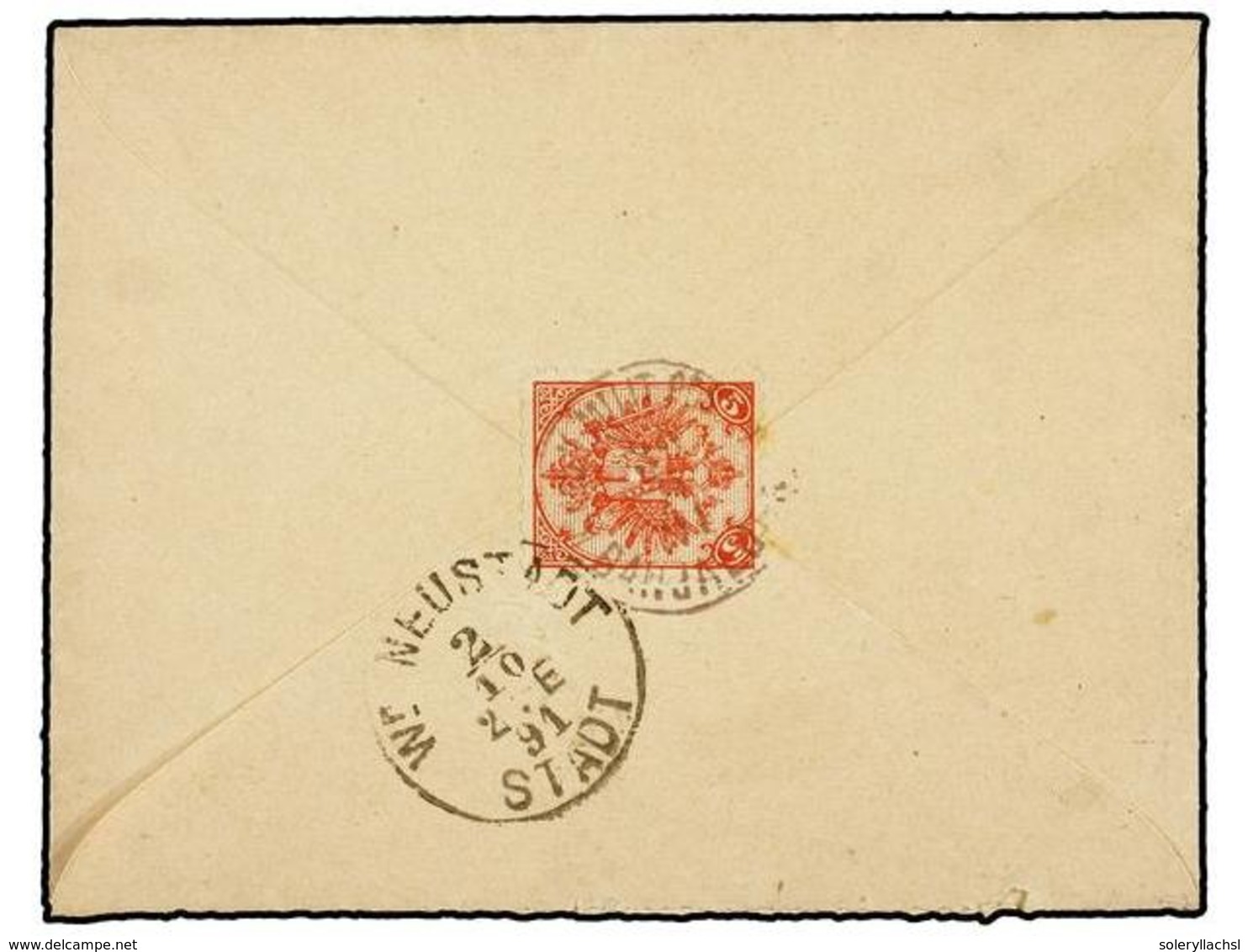 377 BOSNIA-HERZEGOVINA. Mi.4I. 1891. BANJALUKA To NEUSTADT. <B>5 Heller</B> Red On Back. - Other & Unclassified