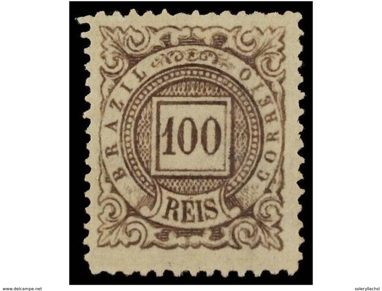 485 (*) BRASIL. Sc.92. 1885. <B>100 Reis</B> Lila. Color Fuerte, Sin Goma. Scott.125$. - Other & Unclassified