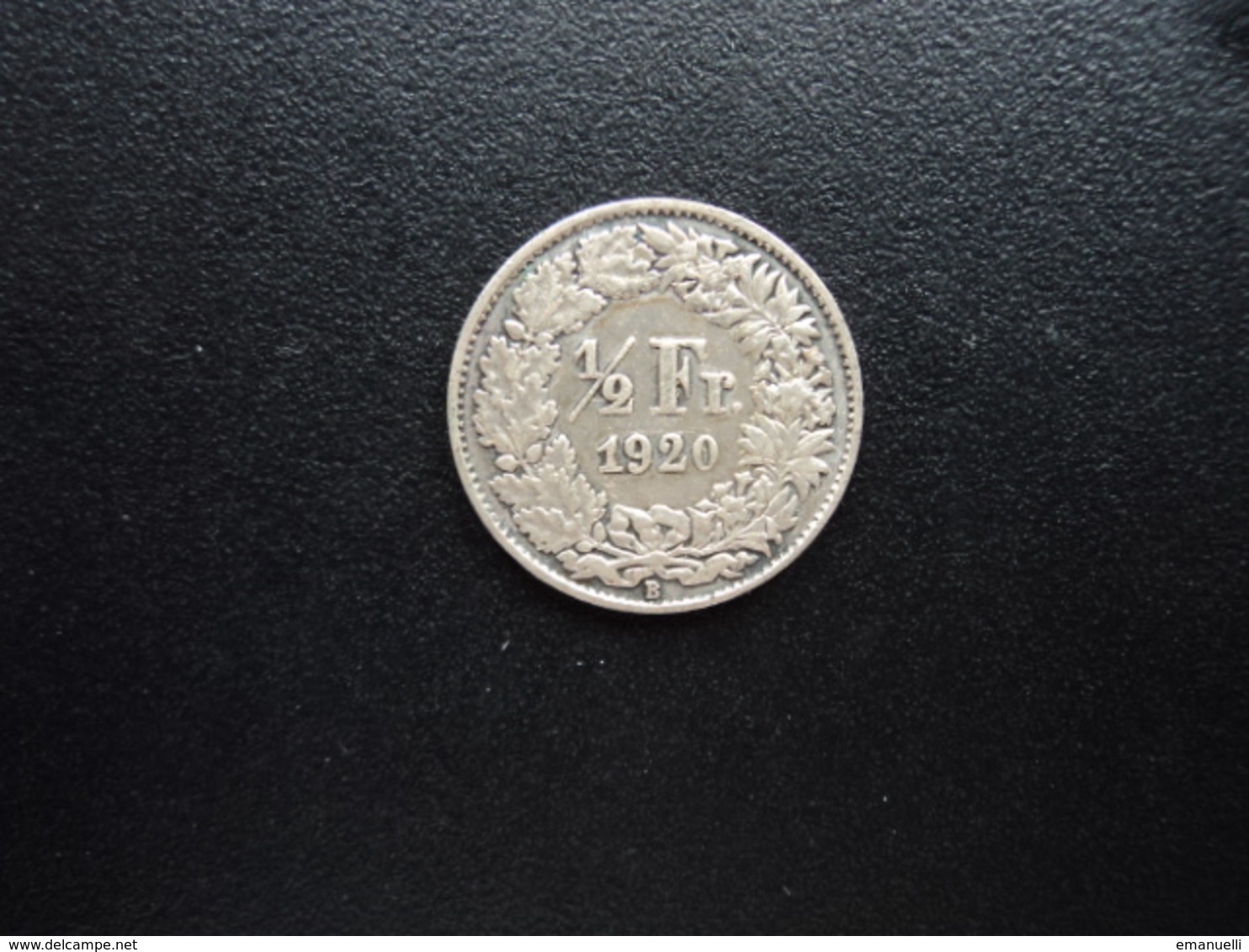 SUISSE : 1/2 FRANC  1920 B   KM 23       TTB - 1/2 Franc