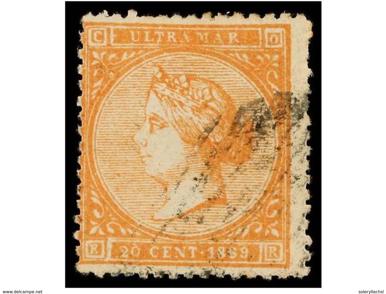 1100 ° CUBA. Ant.17F. <B>20 Cts.</B> Naranja. <B>FALSO POSTAL</B>. MAGNIFICO. - Sonstige & Ohne Zuordnung