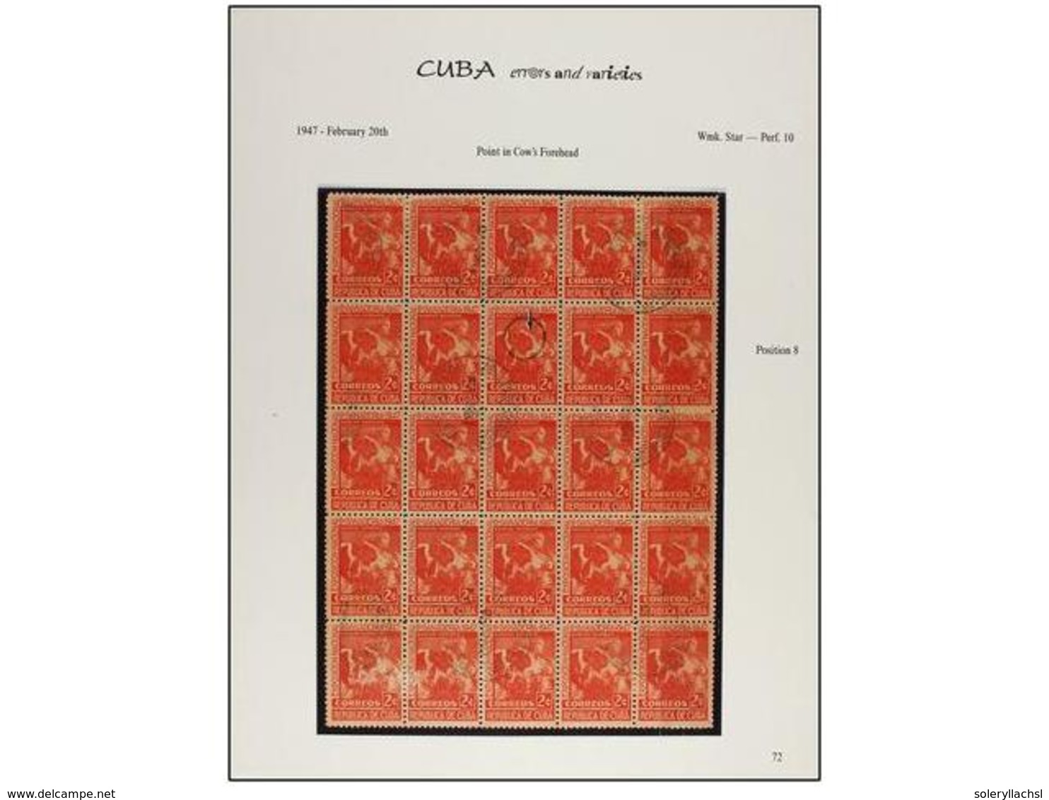 1136 */° CUBA. 1947-50. Páginas De álbum Con Pequeñas Variedades De Impresión (ver Web). Ex. I. PRATS. - Sonstige & Ohne Zuordnung