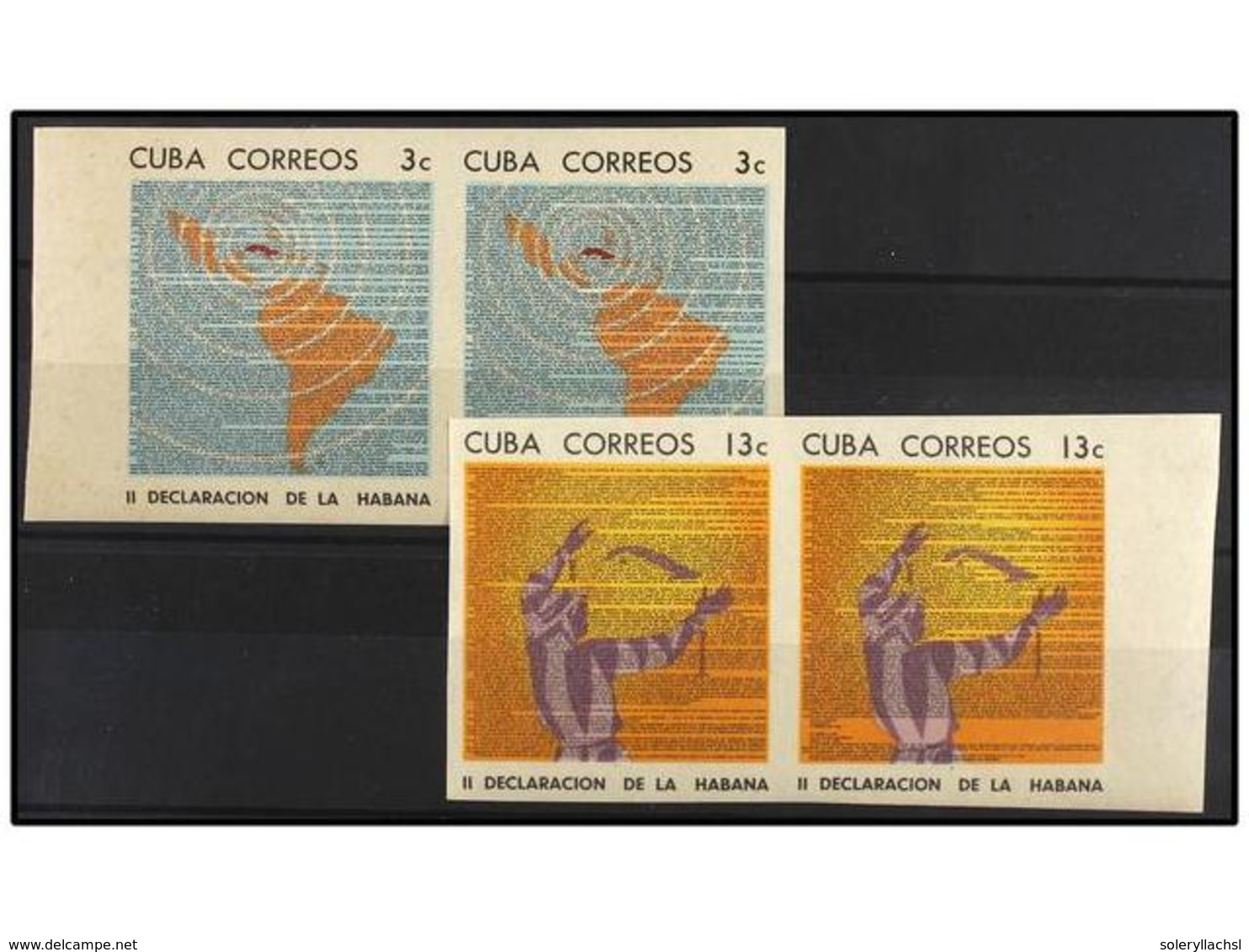 1193 ** CUBA. Ed.1152/61s. 1964. <B>3 Ctvos.</B> Y <B>13 Ctvos.</B> Multicolor En Parejas <B>SIN DENTAR. </B>LUJO. - Other & Unclassified