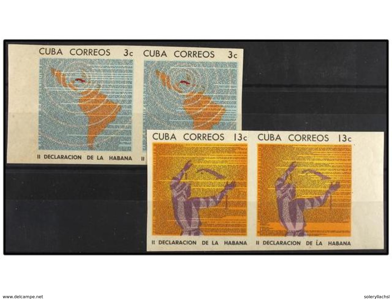 1194 ** CUBA. Ed.1152/61s. 1964. <B>3 Ctvos. </B>y <B>13 Ctvos.</B> Multicolor En Parejas <B>SIN DENTAR.</B> LUJO. - Sonstige & Ohne Zuordnung