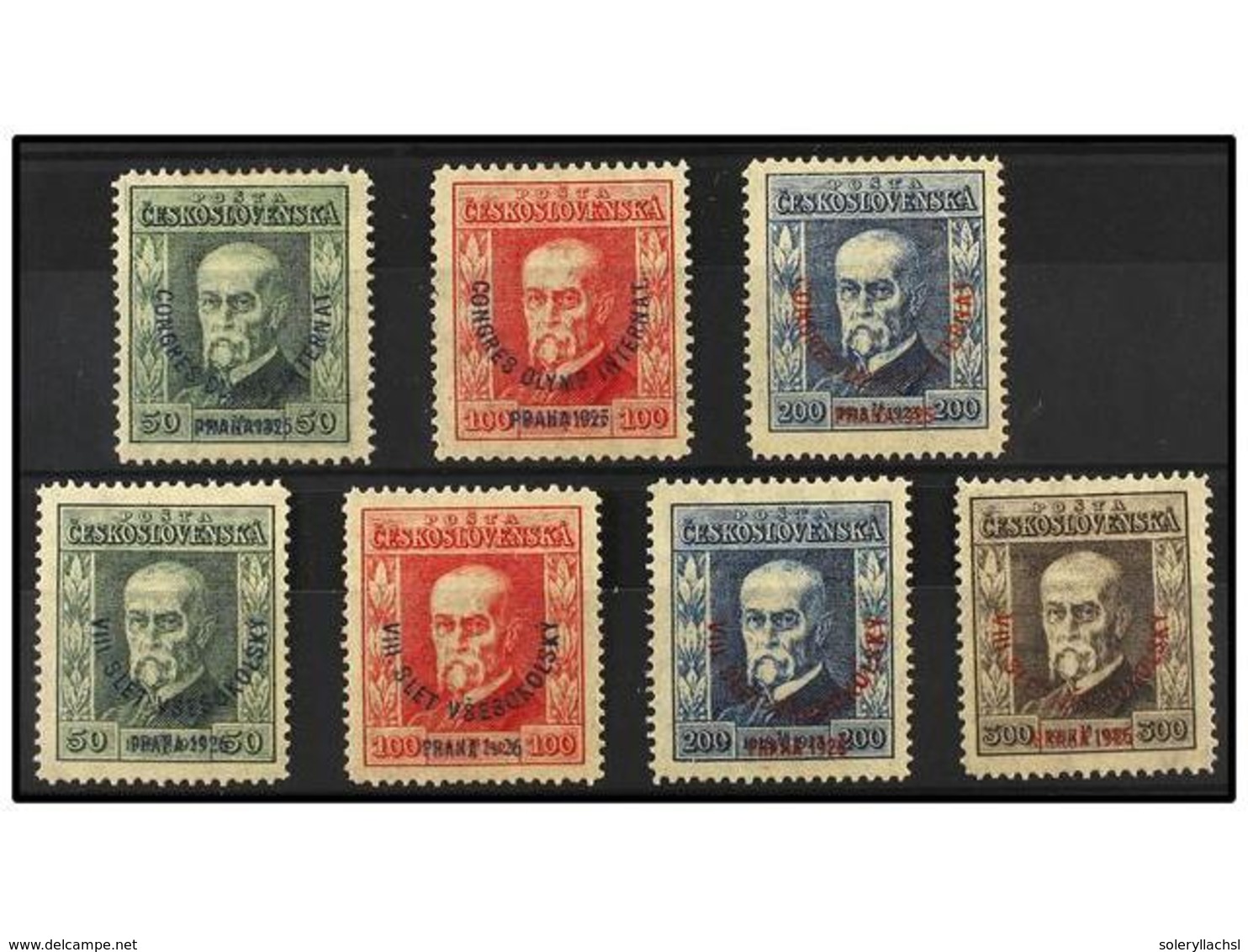 1349 * CHECOSLOVAQUIA. Mi.209/11, 212/15. 1925-26. Complete Sets. Light Hinged. Michel.220?. - Other & Unclassified