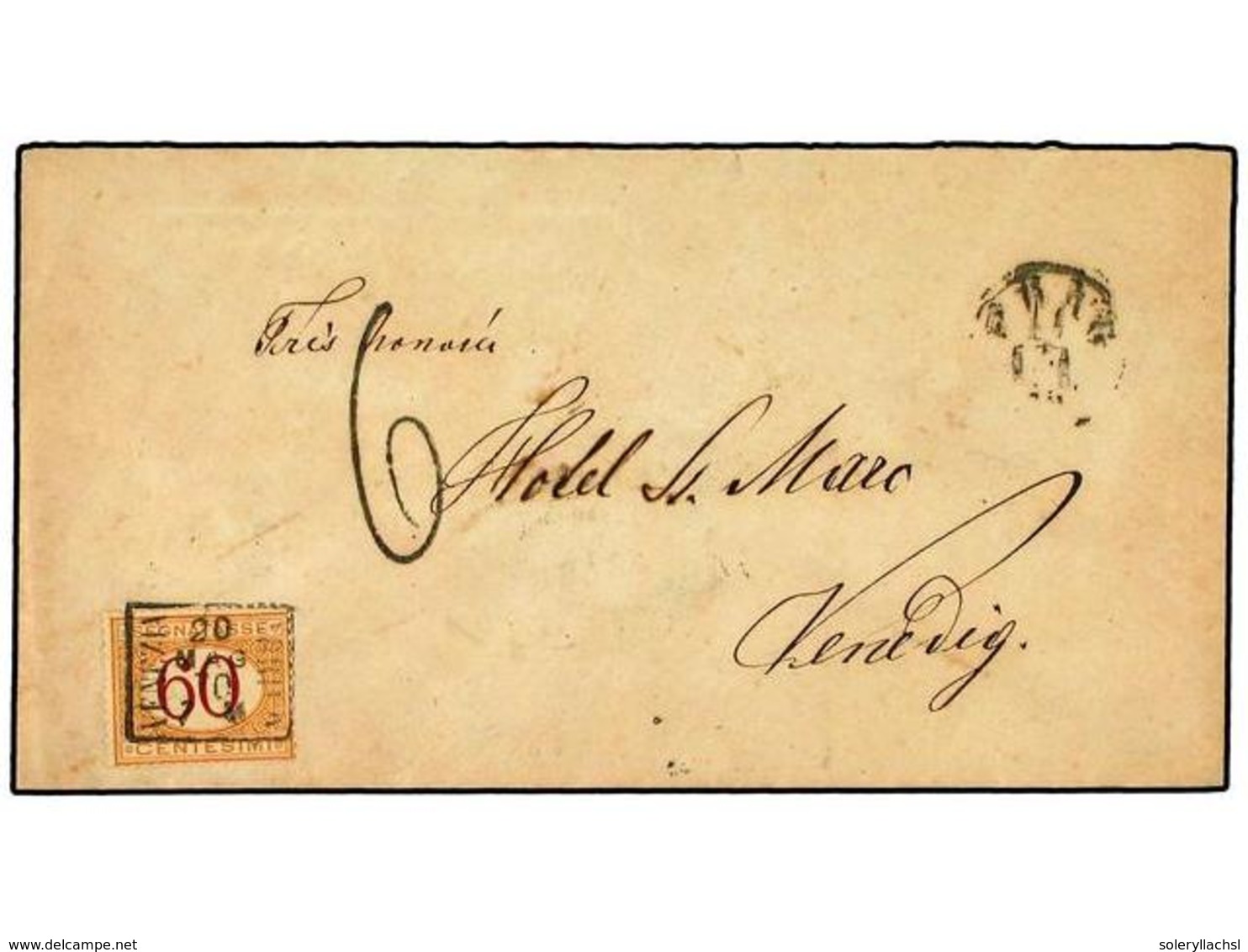 1351 CHECOSLOVAQUIA. 1870. Cover Sent Stampless From PRAGUE With <B>PRAG</B> Despatch Cds And Company's Wafer Seal On Re - Autres & Non Classés