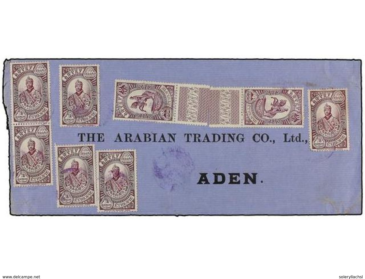 1506 ETIOPIA. 1931-32. 8 Covers With Diverse High Frankings Circulated To ADEN. - Other & Unclassified