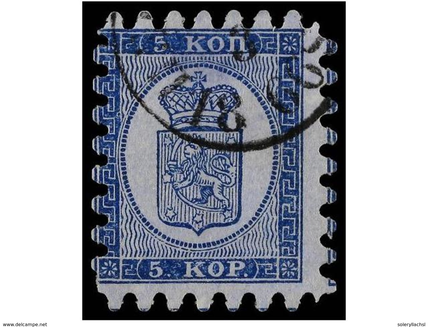 1508 ° FINLANDIA. Mi.3B. 1860. <B>5 K.</B> Blue. Fine. Michel.350?. - Sonstige & Ohne Zuordnung