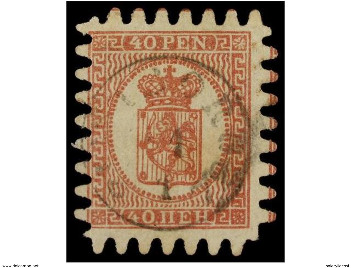 1538 ° FINLANDIA. Mi.9Cx. 1866. <B>40 P.</B> Rose. LUXE. Michel.120?. - Other & Unclassified