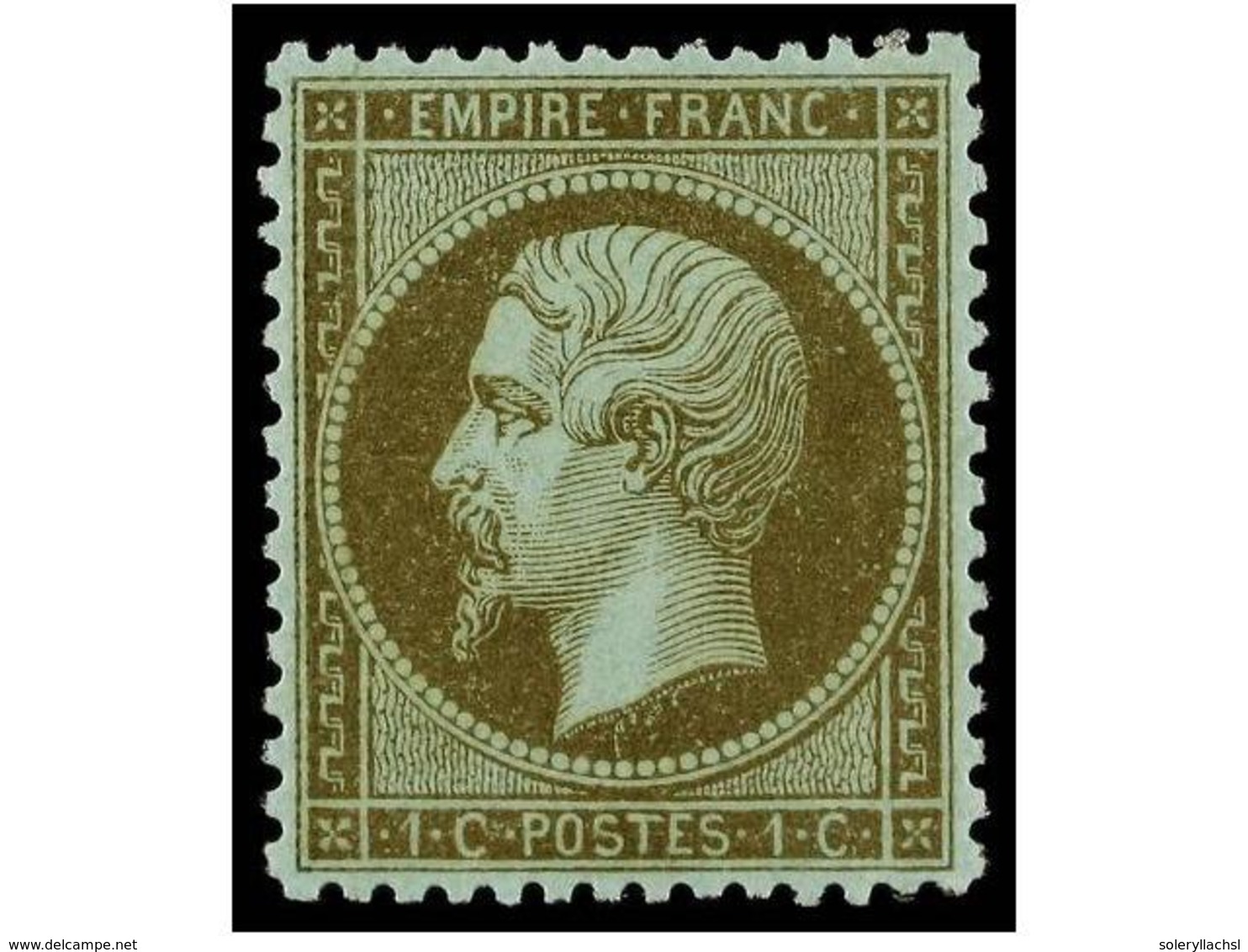 1561 * FRANCIA. Yv.19e. 1865. <B>1 Cto.</B> 'mordore'. Excelente Centraje. LUJO. F.A BRUN. Yvert.425?. - Other & Unclassified