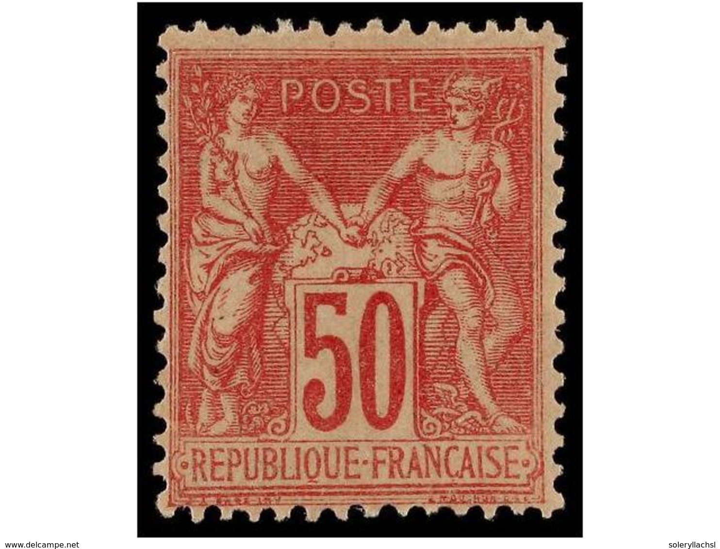 1614 * FRANCIA. Yv.104. 1890-00. <B>50 Cts.</B> Rose, Fresh Colour. Yvert.325?. - Sonstige & Ohne Zuordnung