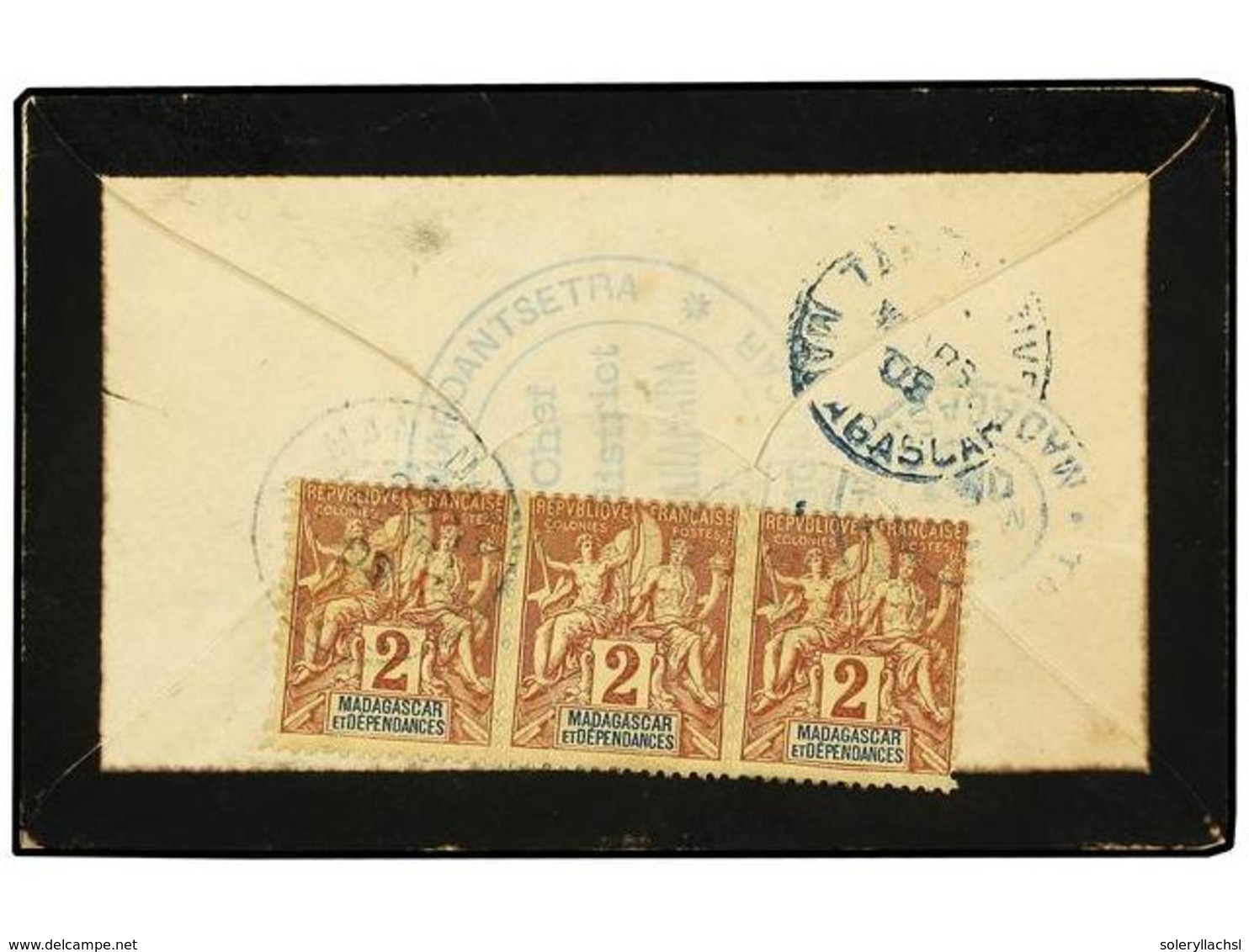 2162 MADAGASCAR. 1902. Envelope To Tananarive Cancelled By <B>PROVINCE DE MAROANTSETRA MADAGASCAR/LE CHEF DU DISTRICT DE - Other & Unclassified